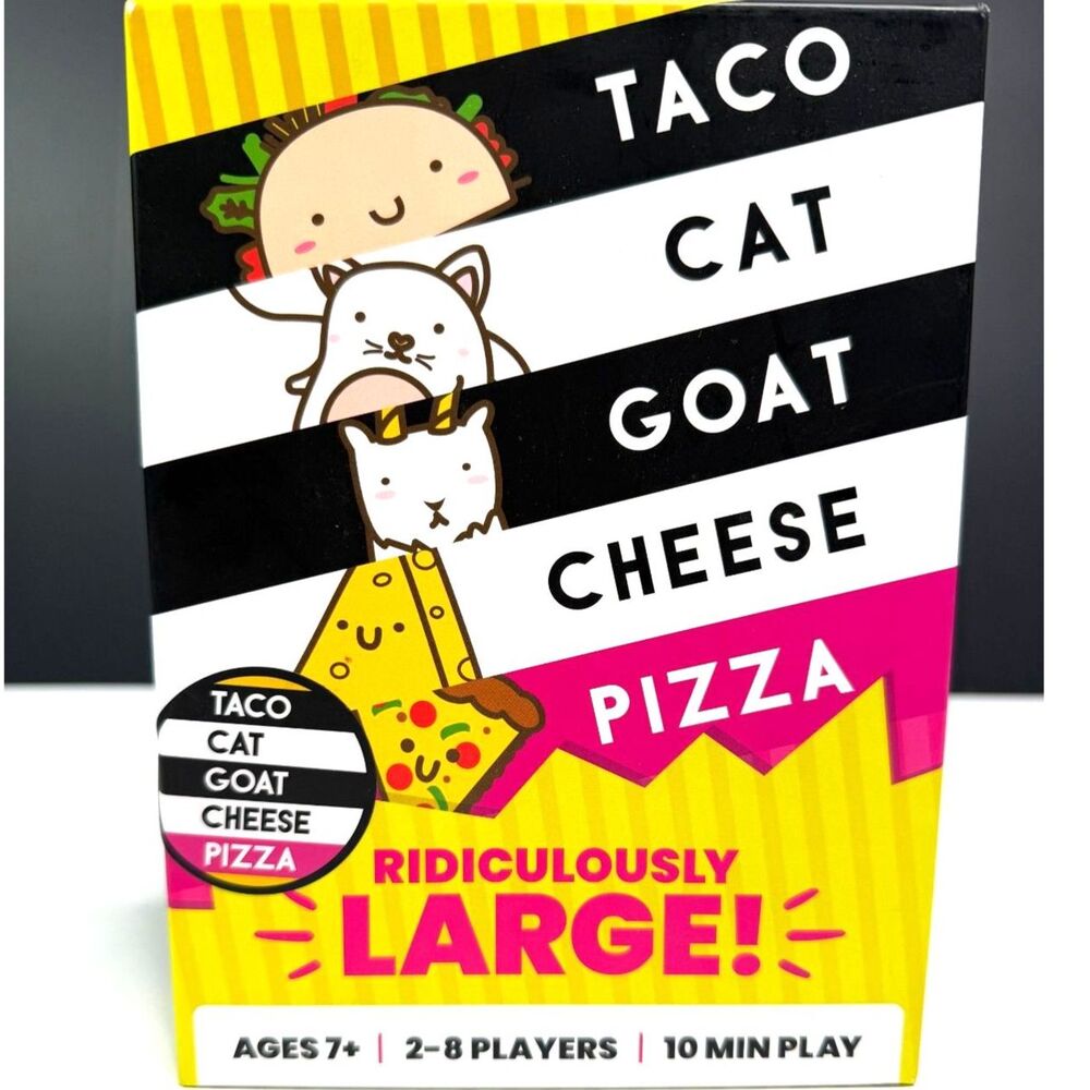 Taco Cat Goat Cheese Pizza Ridiculously Large Oversized Card Game Complete